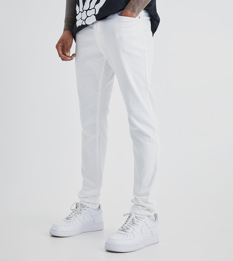 Solid Skinny Fit Stretch Jeans