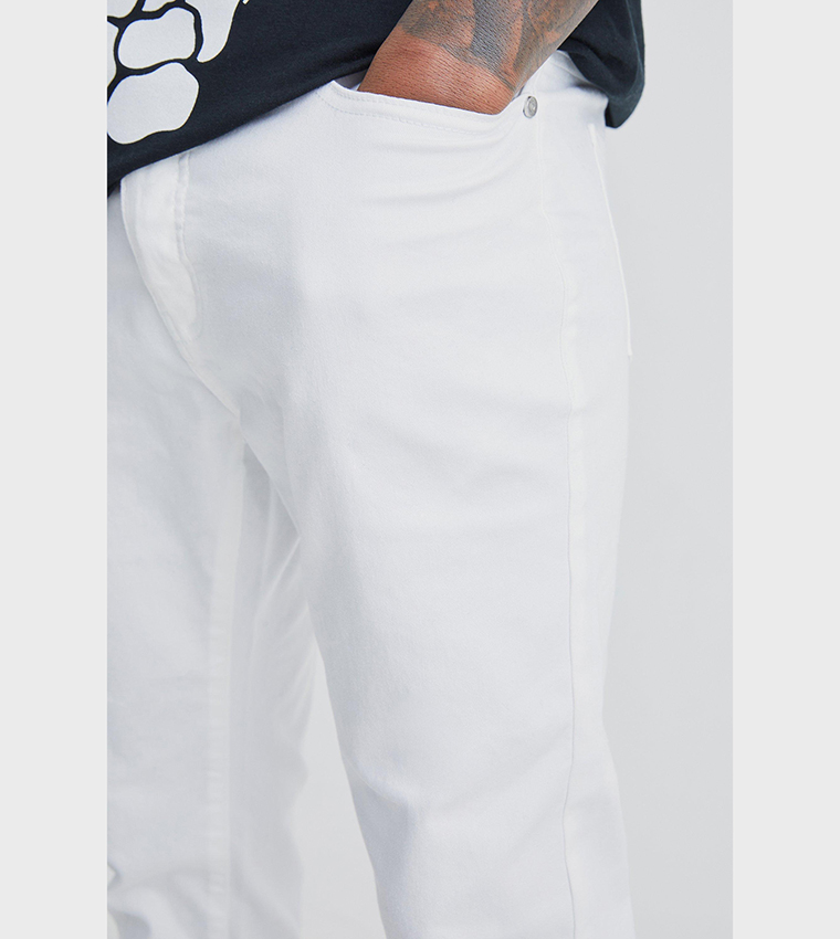 Solid Skinny Fit Stretch Jeans