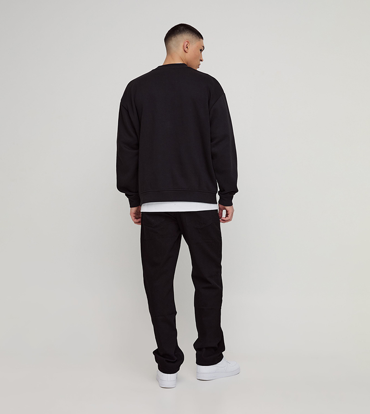 Washed Rigid Relaxed Fit Jeans