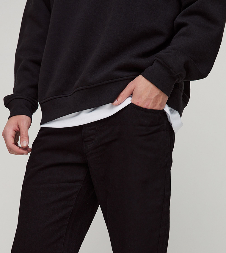 Washed Rigid Relaxed Fit Jeans