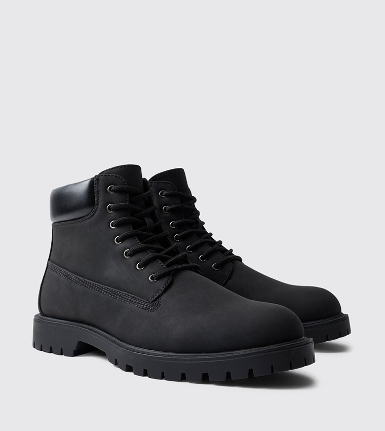 Round Toe Lace-Up Boots