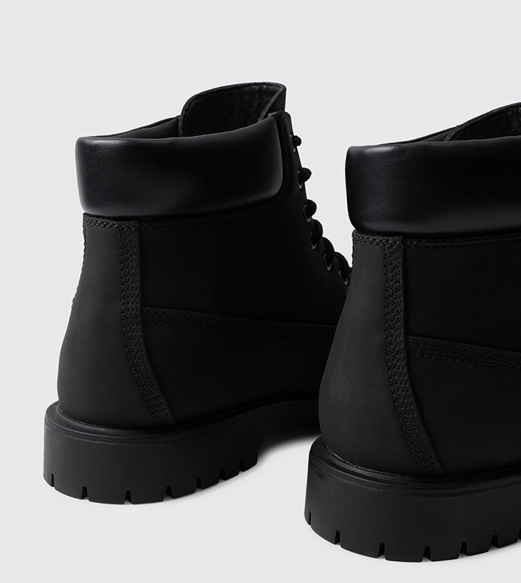 Round Toe Lace-Up Boots