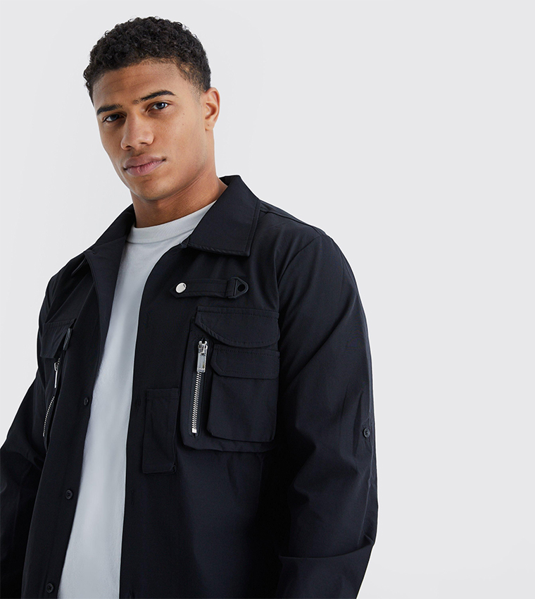Technical 3D Pocket Utility Long Sleeves Shirt
