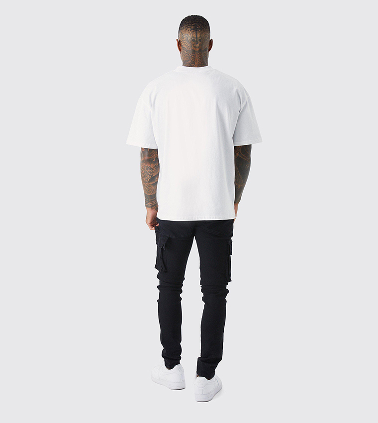 Skinny Stretch Carpenter Cargo Jeans