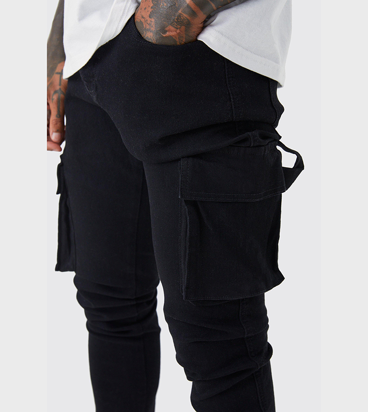 Skinny Stretch Carpenter Cargo Jeans