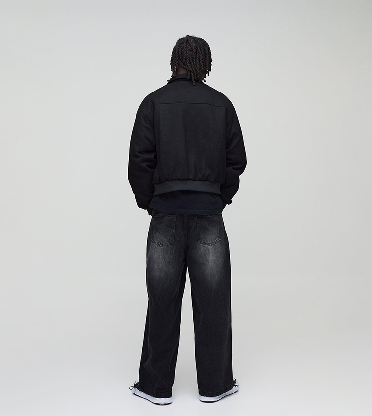 Faded Mid Rise Parachute Jeans
