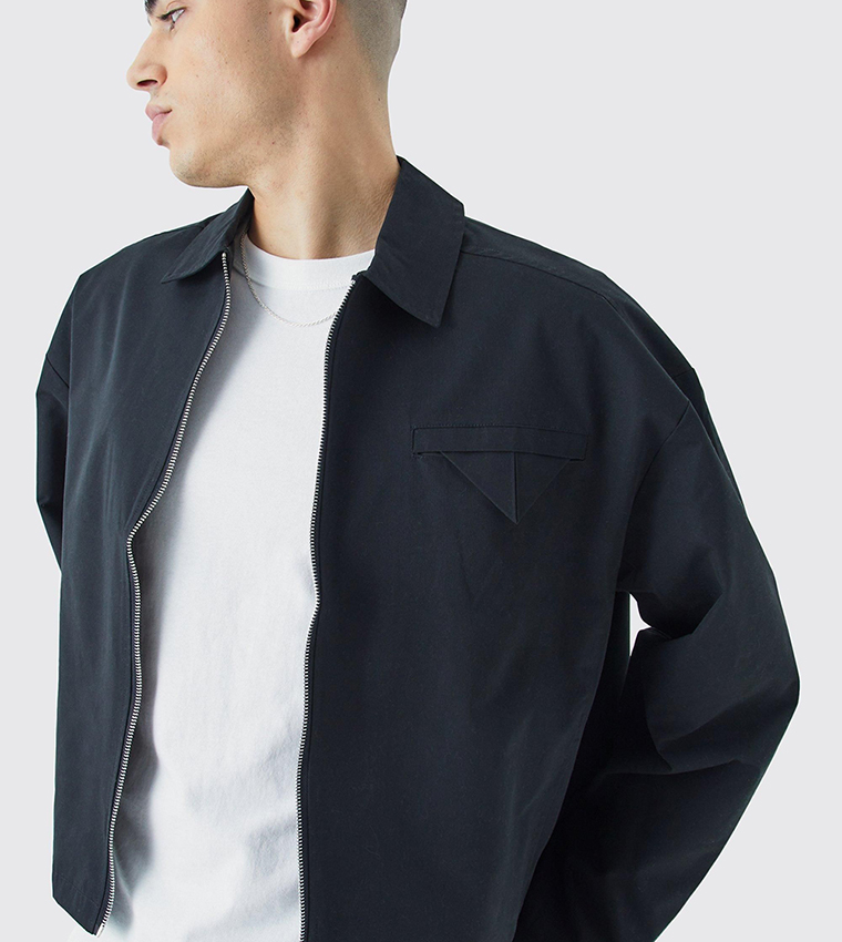 Twill Harrington Boxy Fit Jacket