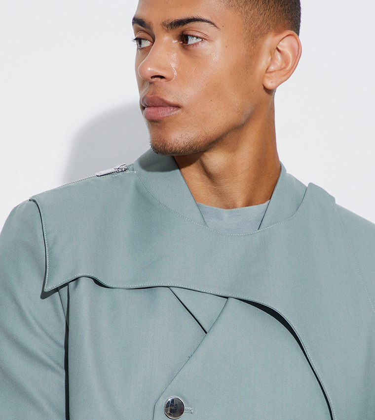 Regular Fit Overlay Detail Blazer
