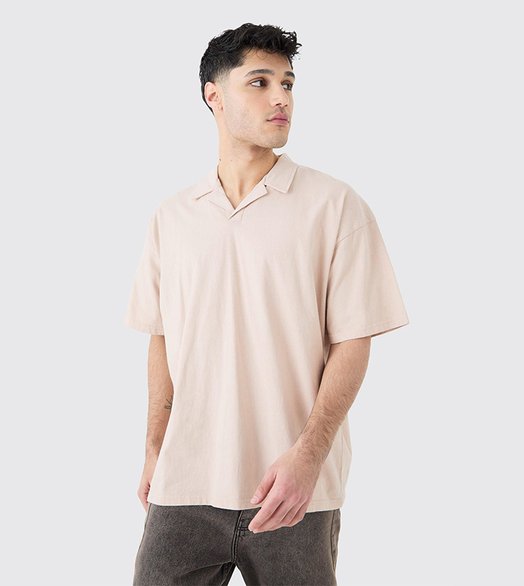 Oversized Revere Collar T-Shirt