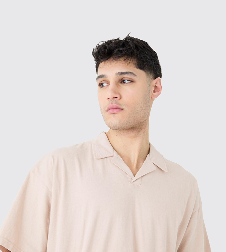 Oversized Revere Collar T-Shirt