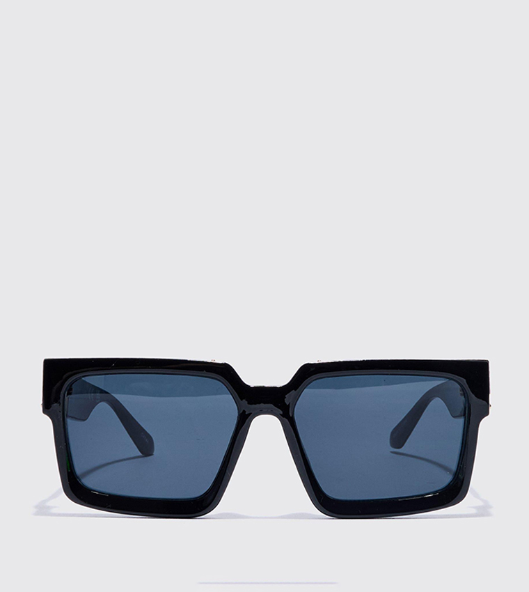 Full Rim Temple Detail Square Sunglasses