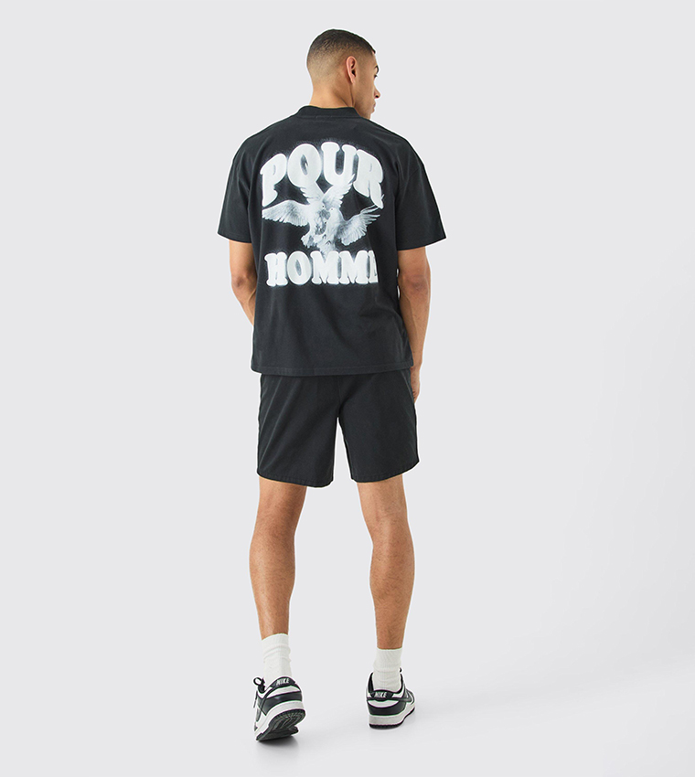 Shorter Length Relaxed Fit Elastic Waist Chino Shorts