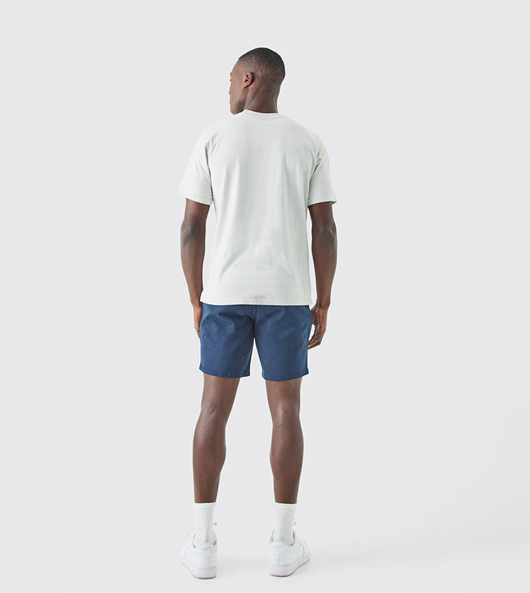 Fixed Waist Skinny Fit Chino Shorts