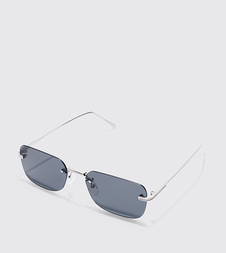 Rectangular Rimless Sunglasses