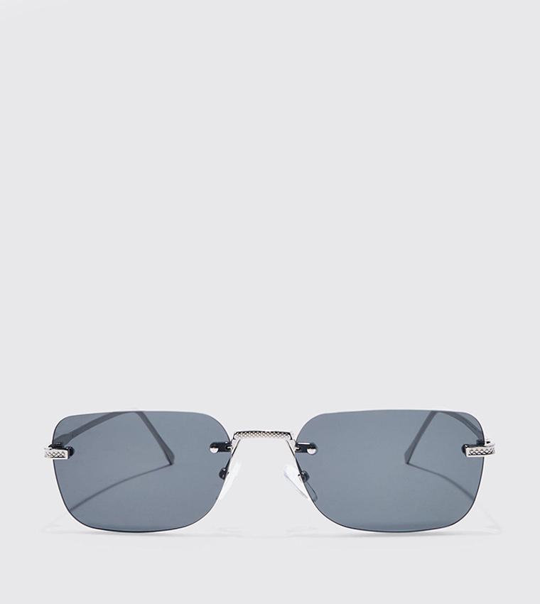 Rectangular Rimless Sunglasses