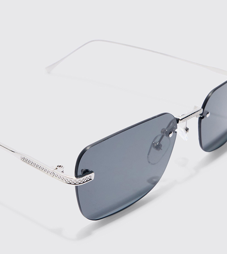 Rectangular Rimless Sunglasses