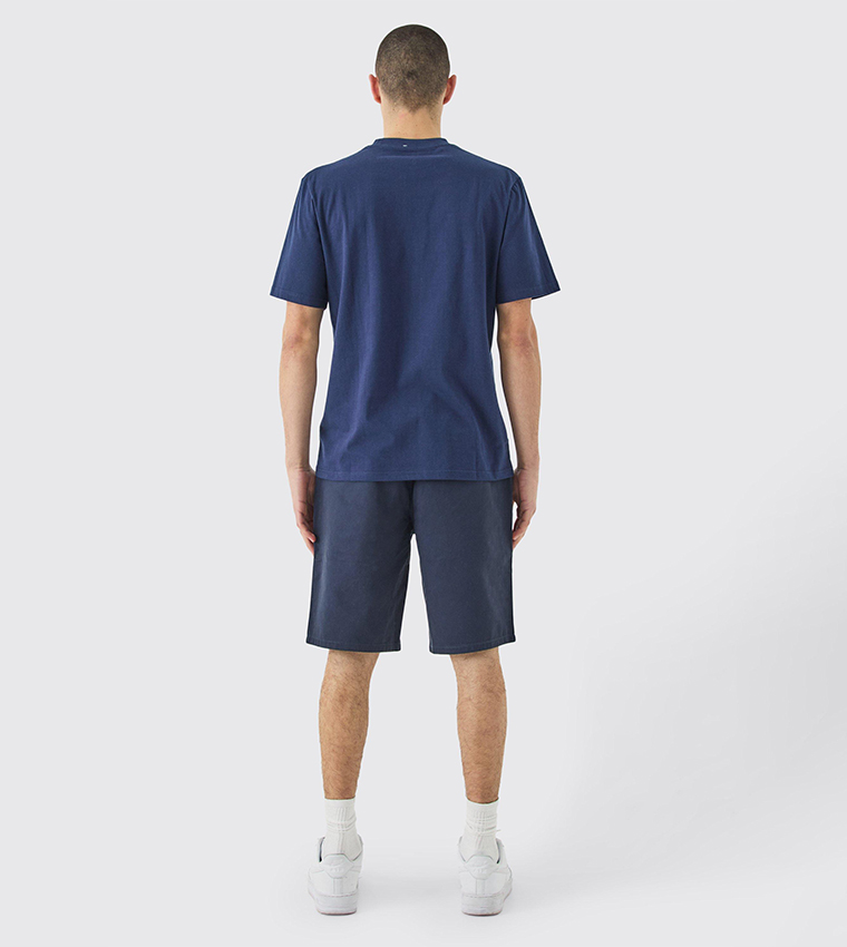 Solid Fixed Waist Relaxed Fit Shorts