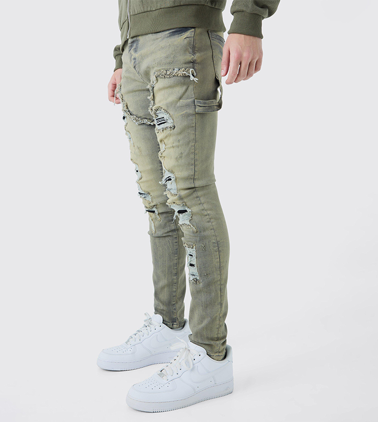 Ripped Carpenter Skinny Fit Jeans