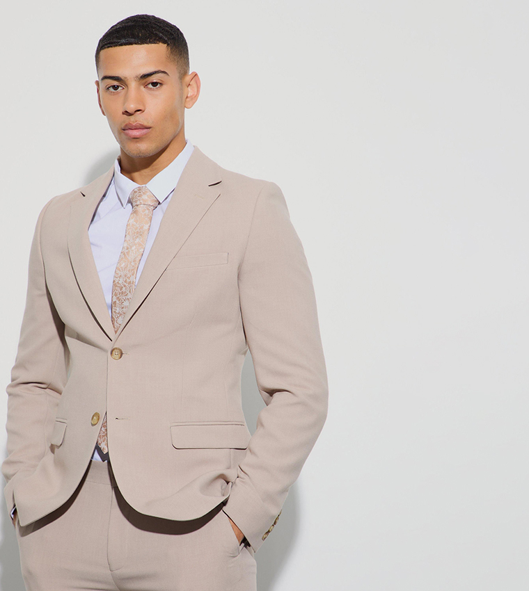 Jersey Skinny Fit Single Breasted Blazer