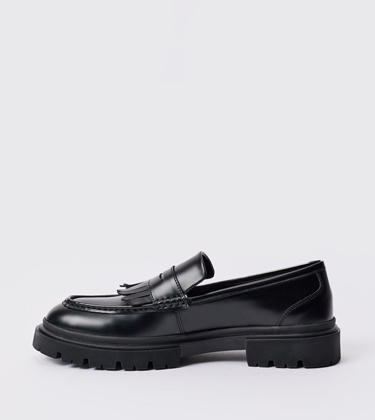 PU Chunky Sole Tassel Loafers