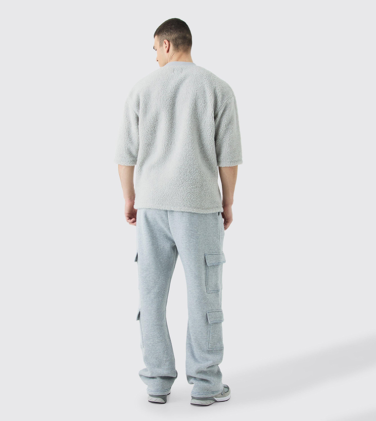 Tall Straight Leg Top Stitch Cargo Sweatpants