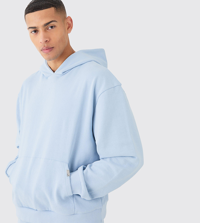 Buy Boohoo Solid Heavyweight Oversized Hoodie In Blue 6thStreet UAE