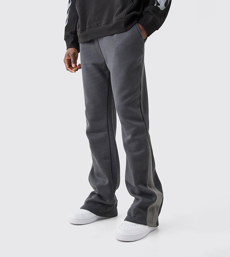 Stacked gray sweats sale