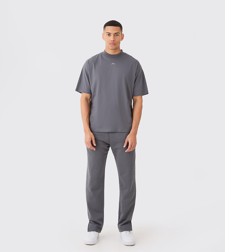 Signature Oversized Crew Neck T-Shirt and Jogger Set