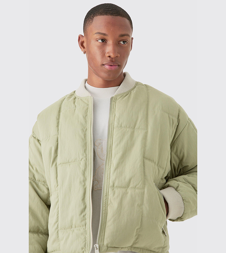 Boxy Quilted Bomber Jacket