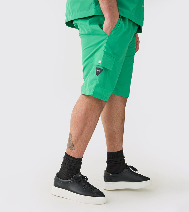 Plus & Tall Elastic Waist Relaxed Fit Cargo Shorts