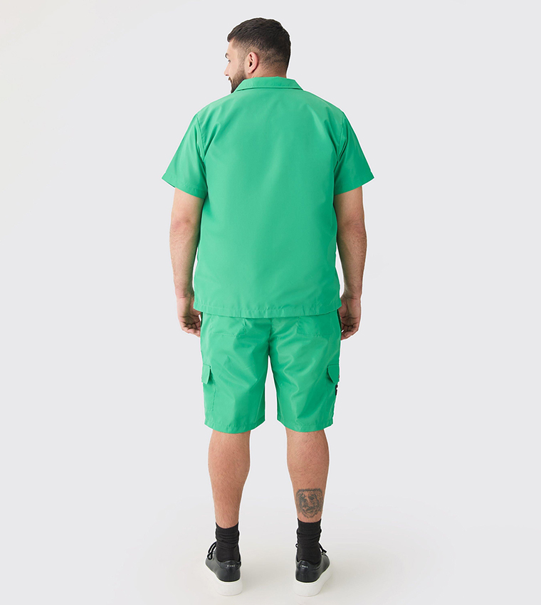 Plus & Tall Elastic Waist Relaxed Fit Cargo Shorts