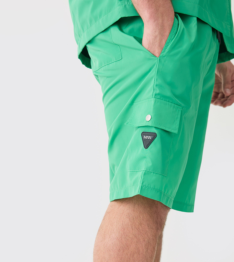 Plus & Tall Elastic Waist Relaxed Fit Cargo Shorts
