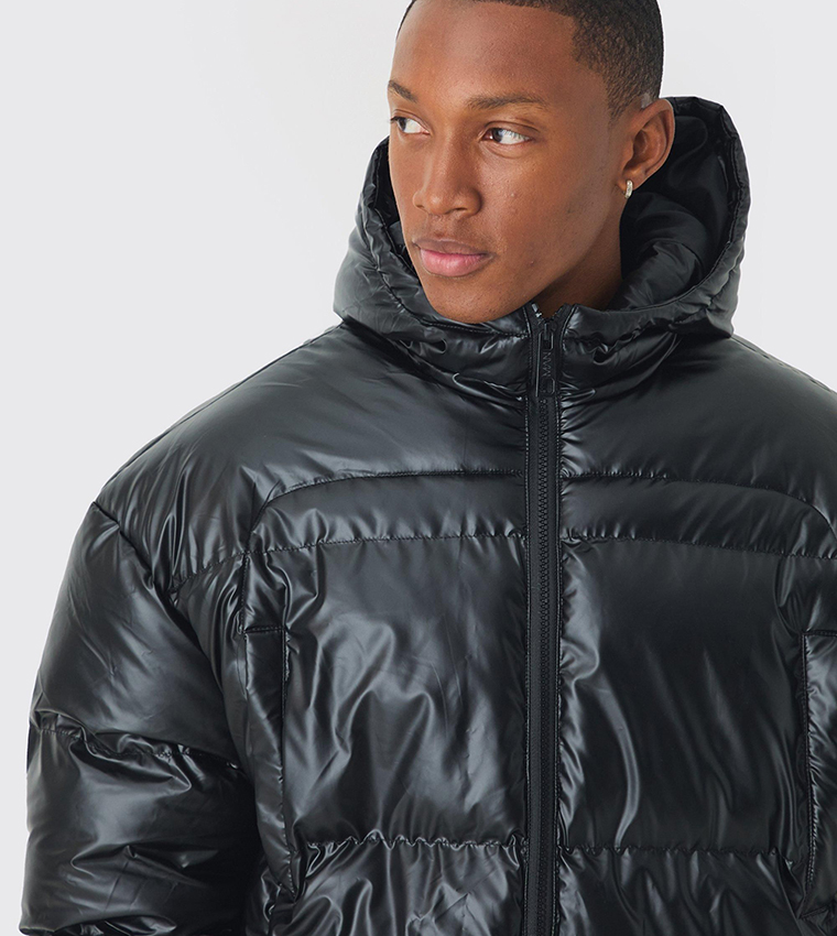 Boohooman Man High Shine Puffer Coat Buy BoohooMAN High Shine