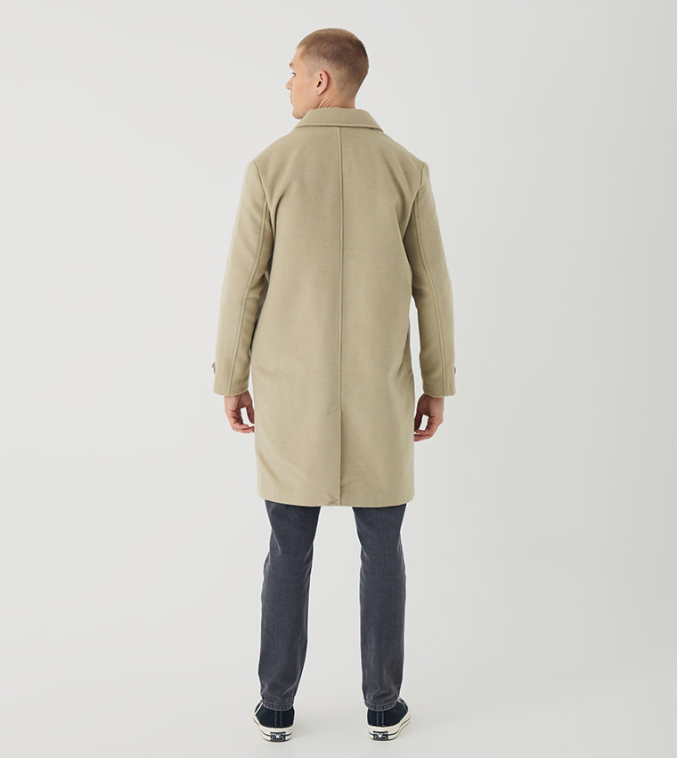 Solid Collared Overcoat