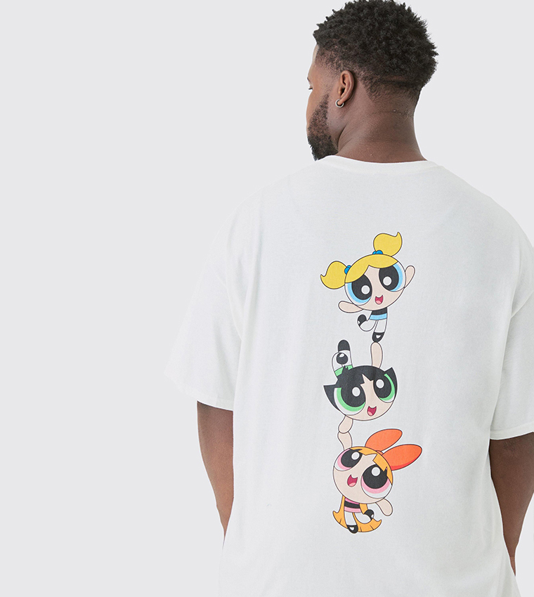 Plus & Tall Oversized Powerpuff Girls License Printed T-Shirt