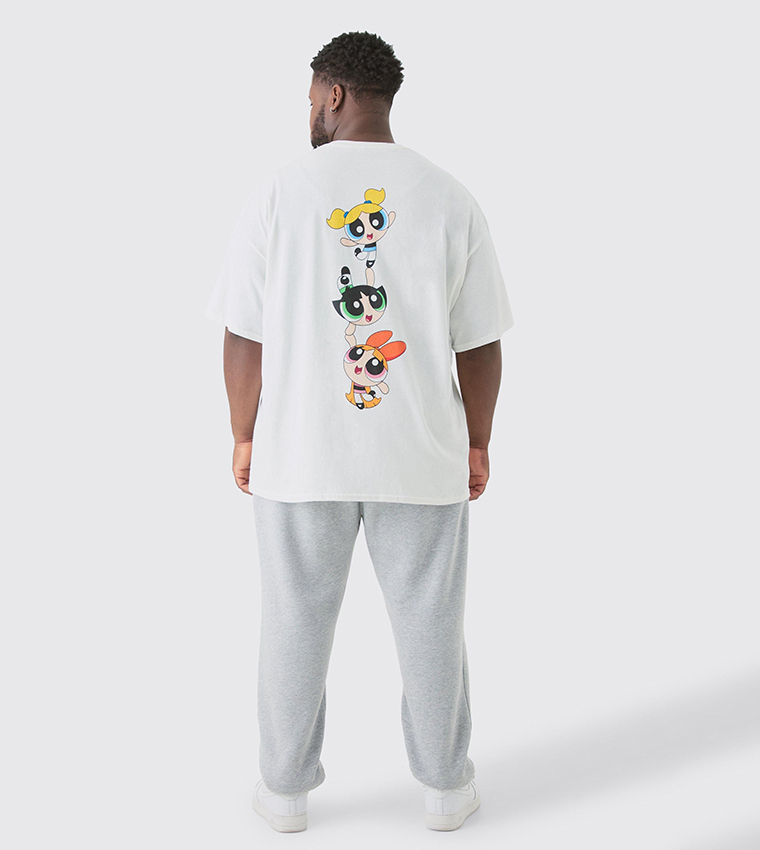 Plus & Tall Oversized Powerpuff Girls License Printed T-Shirt