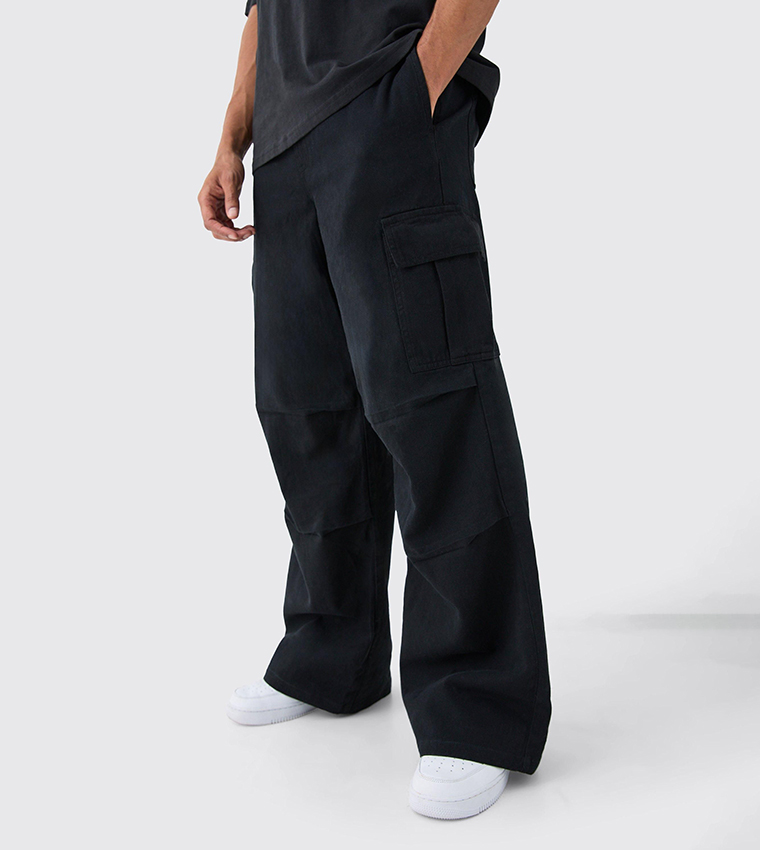 Mid Rise Baggy Fit Cargo Trousers