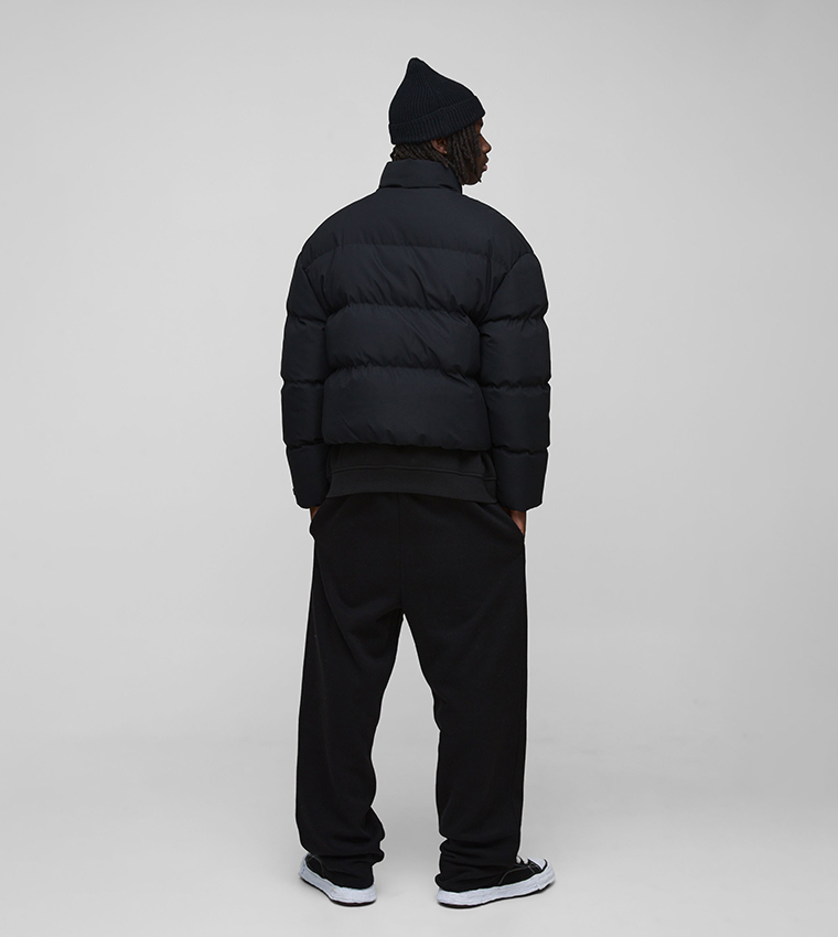 Funnel Neck Boxy Fit Puffer Jacket