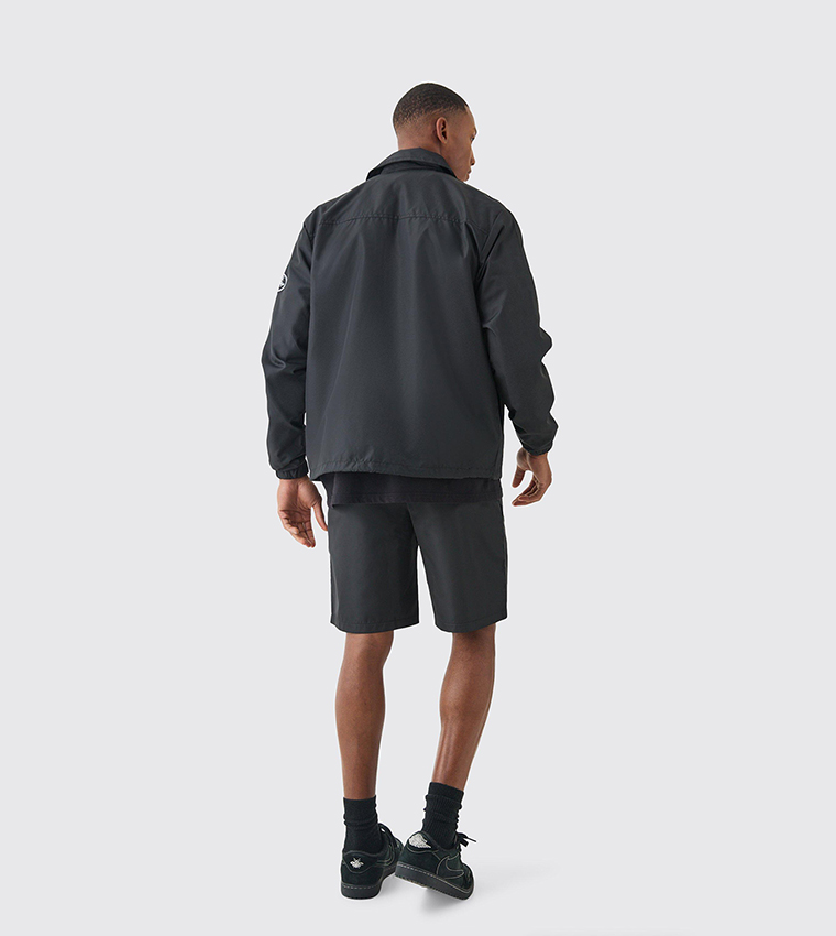 Varsity Badge Collared Coach Jacket