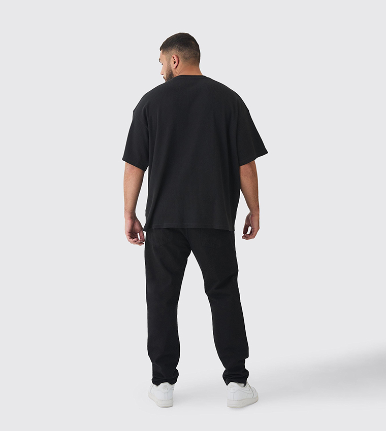 Plus & Tall Waffle Textured Oversized T-Shirt