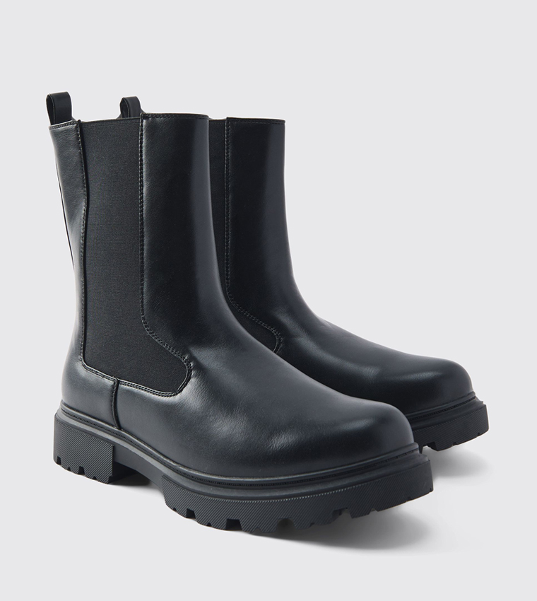 Track Sole Chelsea Lug Boots