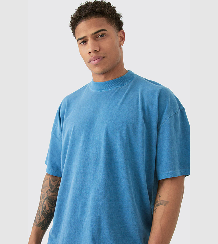 Washed Tonal Floral Print Oversized T-Shirt