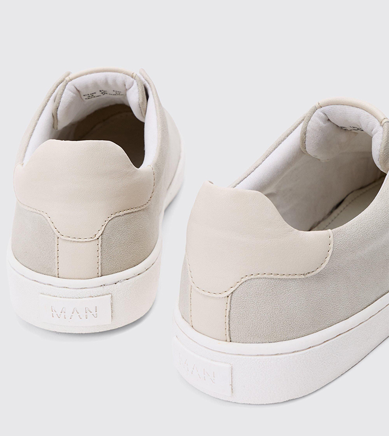 Color Block Faux Suede Slip-On Shoes