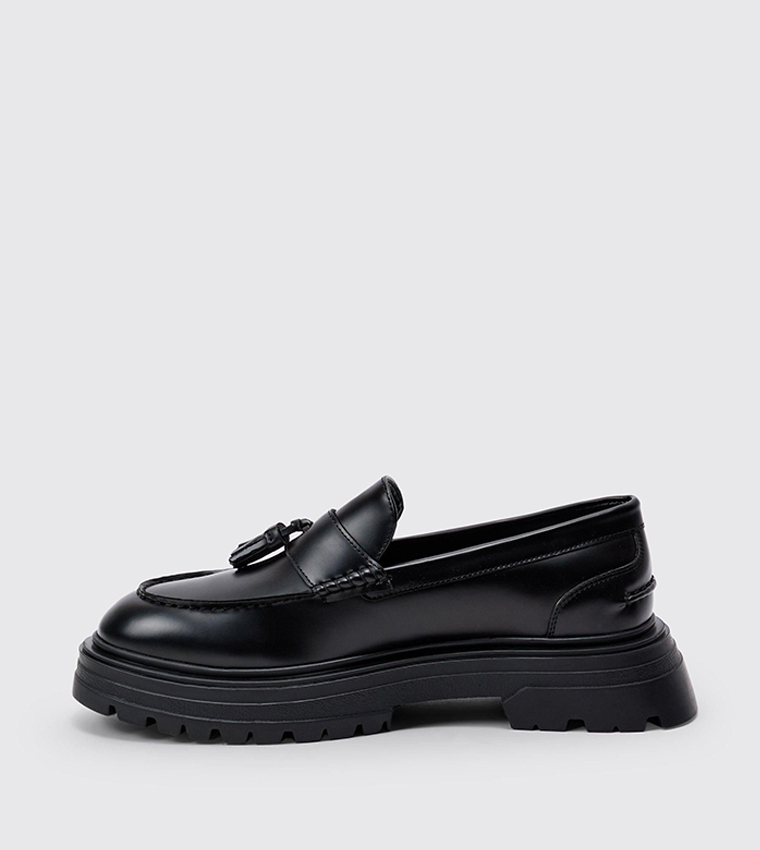 Chunky Sole Tassel Loafers