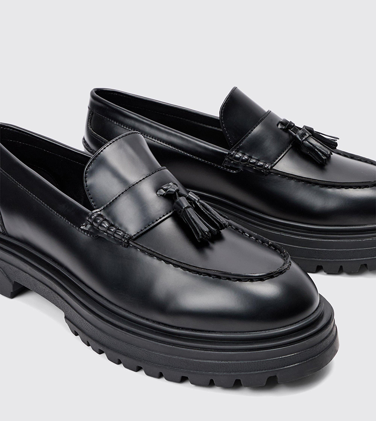 Chunky Sole Tassel Loafers