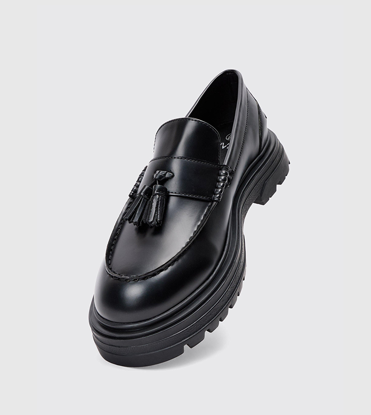 Chunky Sole Tassel Loafers