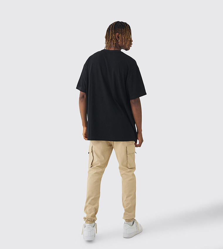 Tall Elasticated Waist Cuffed Cargo Trousers