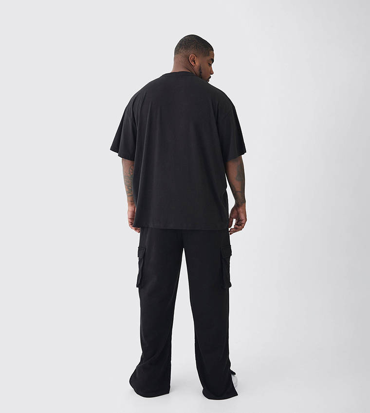 Plus & Tall Oversized Diamond Embroidered T-Shirt