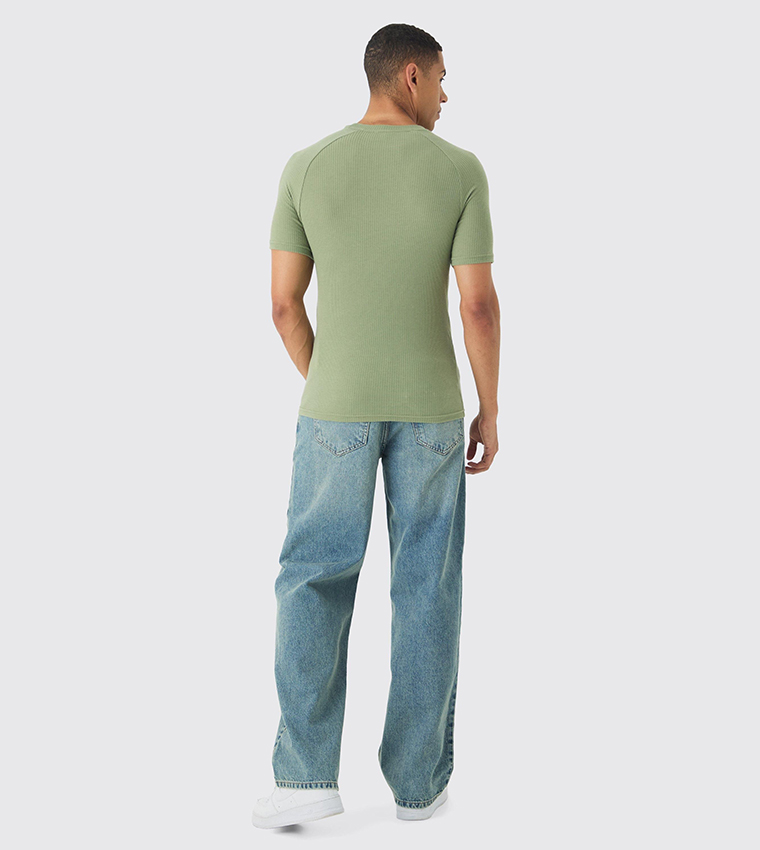 Ribbed Short Sleeves T-Shirt