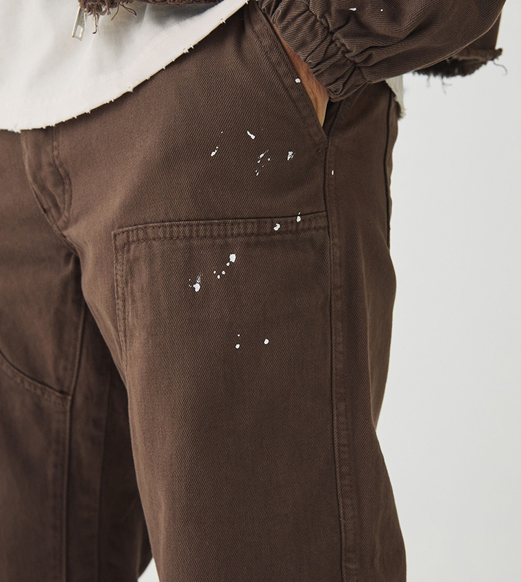 Paint Splatter Flared Jeans